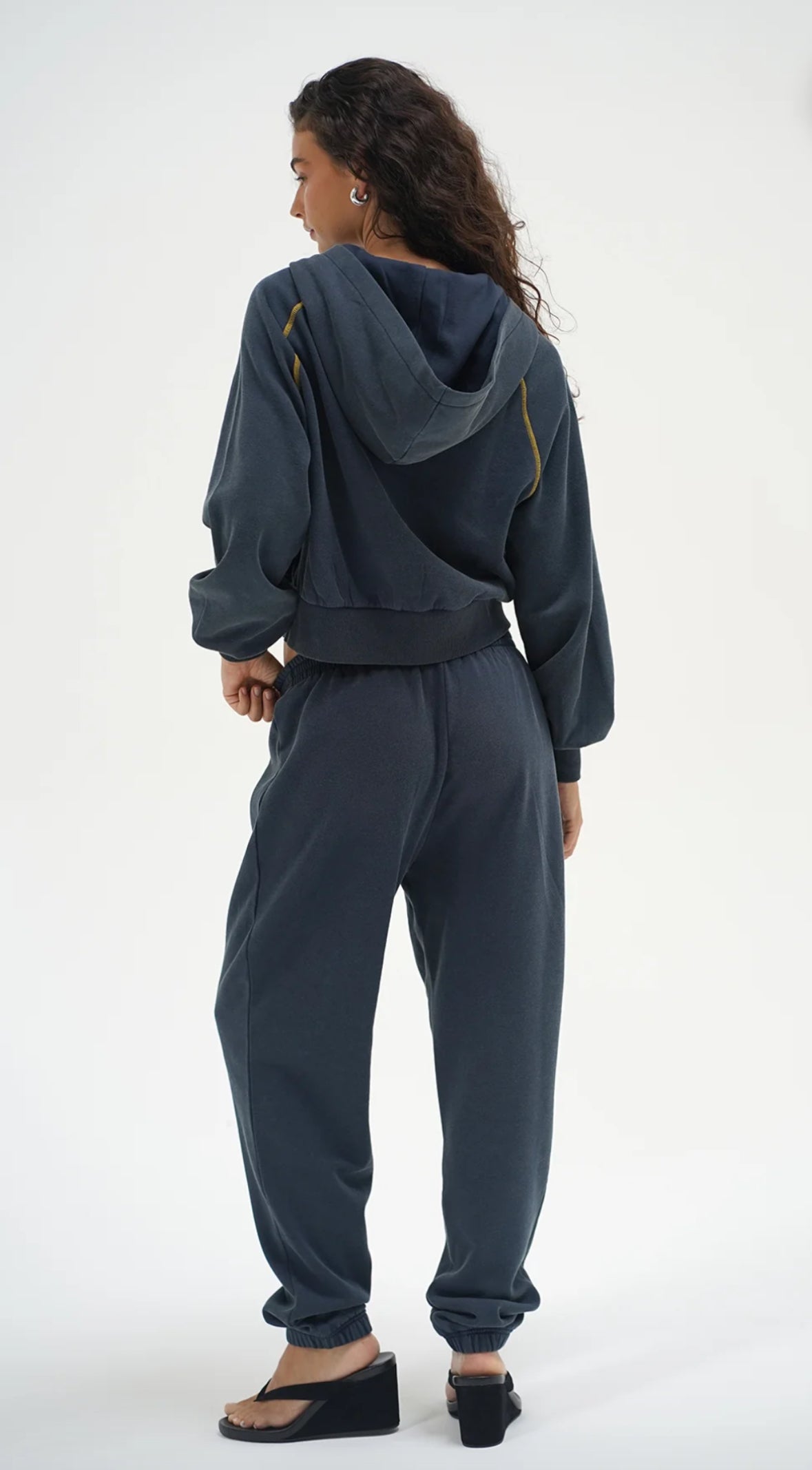 LNA Aspyn Jogger- Stone Wash Navy